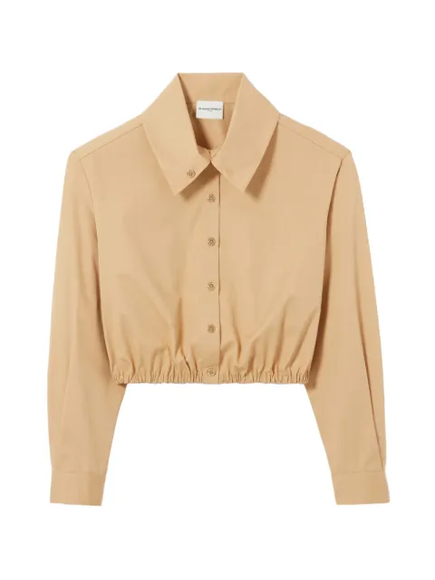 Claudie Pierlot cropped high neck shirt Neutrals CFPCM00597
