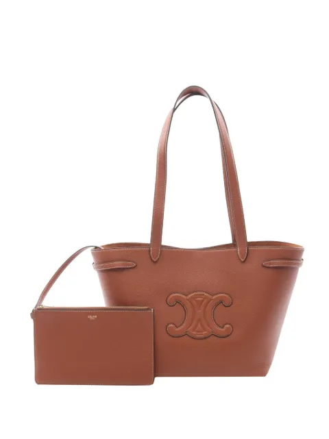Celine Pre-Owned 2010-2026 Small Calfskin Cabas Cuir Triomphe Anais tote bag Brown 3P66E5PRA2GTYGPI