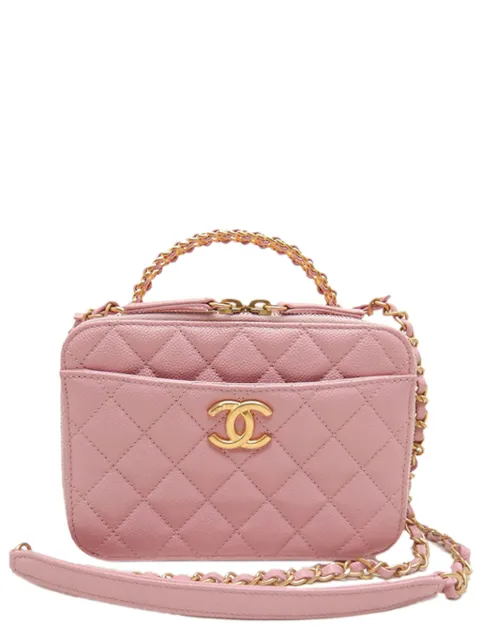 CHANEL Pre-Owned 2021-2026 Small Quilted Caviar Pick Me Up Vanity Case satchel Pink RVSZRIJUXKA5Z4KY
