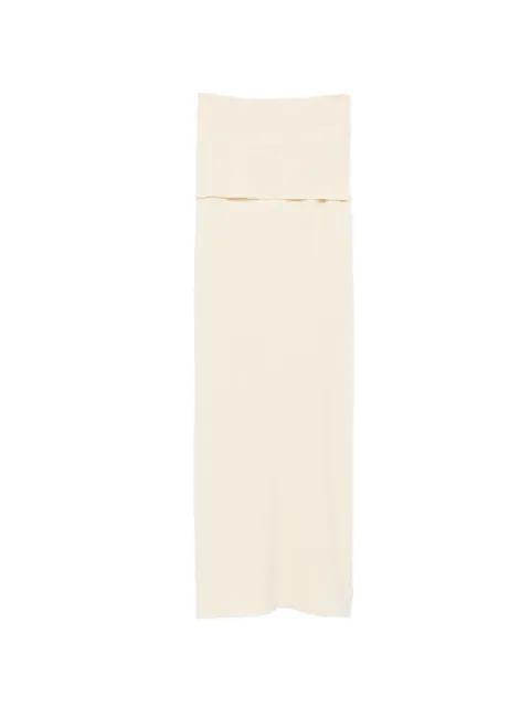 Aya Muse Oona ribbed-knit maxi skirt Neutrals AMPF2659