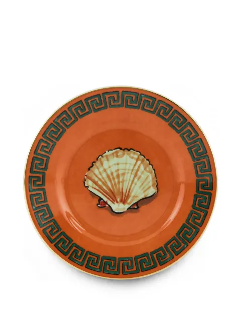 GINORI 1735 x Luke Edward Hall Il Viaggio di Nettuno-motif bread plates set of two Orange 004RG00FPT110010160