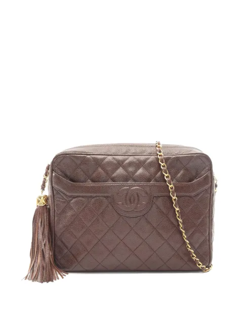 CHANEL Pre-Owned 1991-1994 CC Quilted Caviar Tassel Camera Bag crossbody bag Black YGGOU682SSY8RSVZ