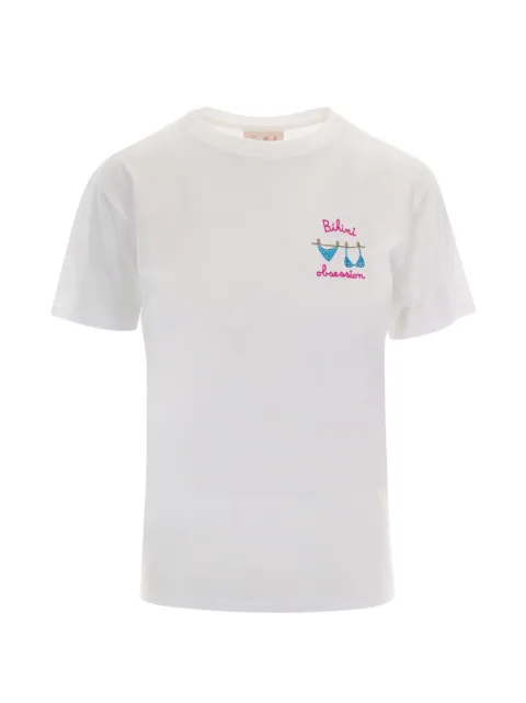 MC2 Saint Barth Emilie crystal-embellished embroidered T-shirt White EMI0001