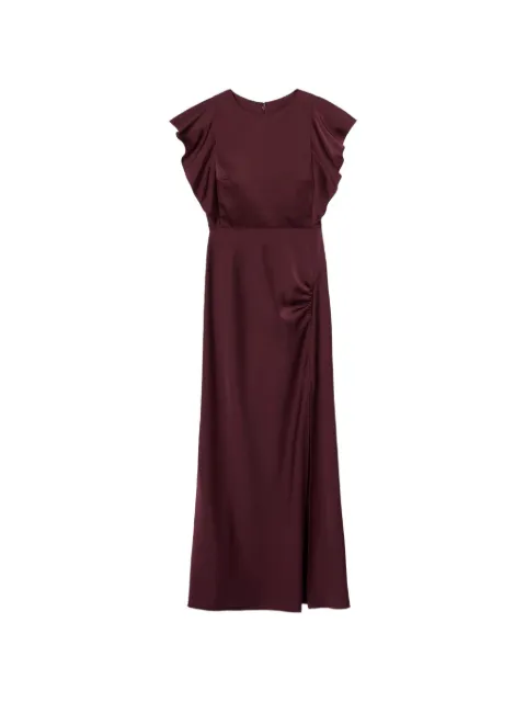 Claudie Pierlot slit satin maxi dress Red CFPRO03097