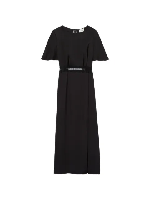Claudie Pierlot lace-trim open-back maxi dress Black CFPRO03092