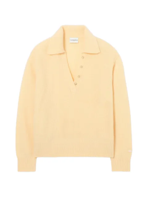 Claudie Pierlot relaxed fluffy knit jumper Yellow CFPPU01349
