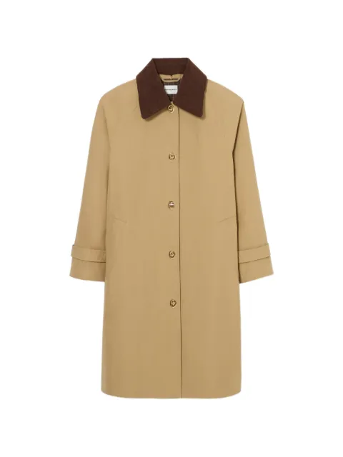 Claudie Pierlot removable velvet collar trench Neutrals CFPOU00788