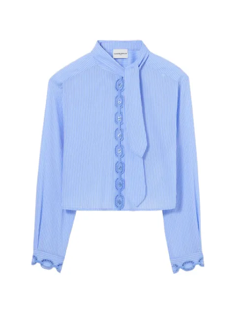 Claudie Pierlot striped poplin shirt Blue CFPCM00596