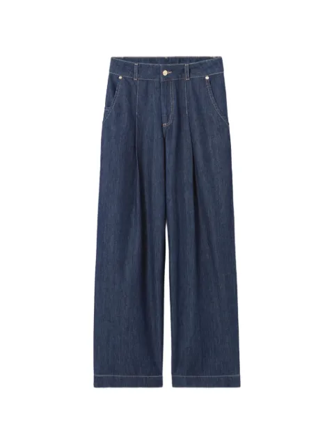 Claudie Pierlot pleated wide-leg jeans Blue CFPJE00383