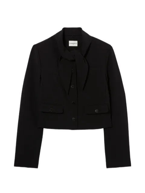 Claudie Pierlot jacket with removable scarf collar Black CFPVE00601