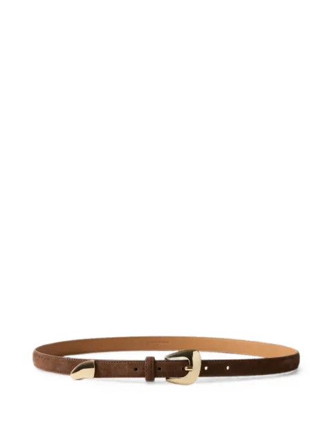 Claudie Pierlot suede-finish buckle-fastening belt Brown CFACE00312