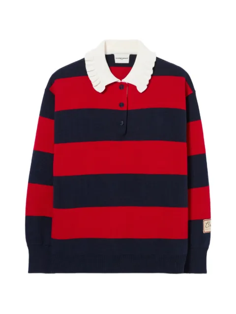 Claudie Pierlot knitted rugby polo jumper Red CFPPU01363