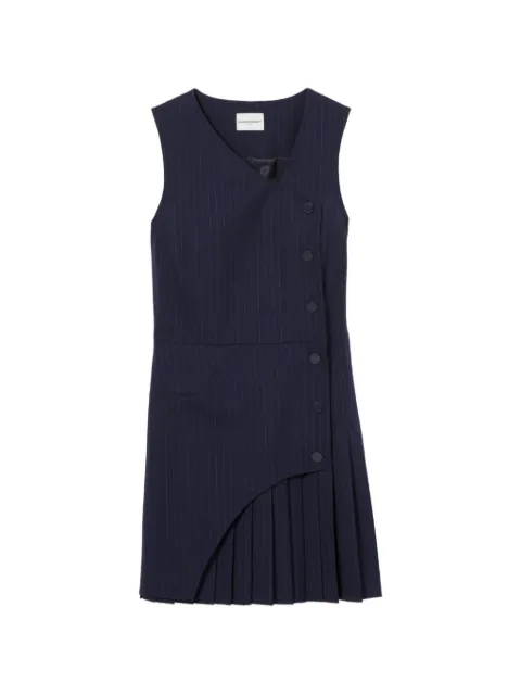 Claudie Pierlot pinstripe-pattern sleeveless dress Blue CFPRO03095
