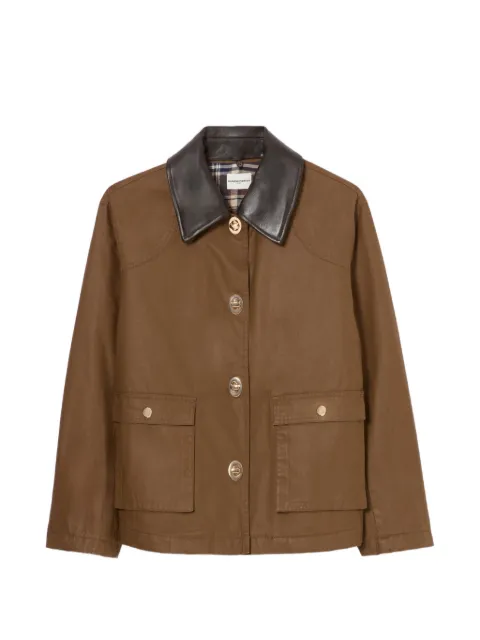 Claudie Pierlot short waxed parka Brown CFPOU00782