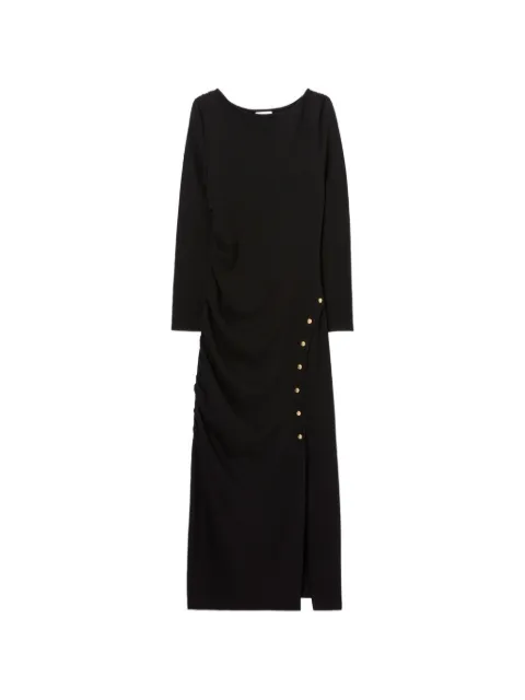 Claudie Pierlot long fitted jersey dress Black CFPRO03106