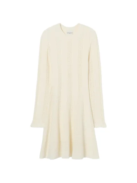 Claudie Pierlot short knitted skater dress Neutrals CFPRO03080