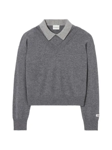 Claudie Pierlot V-neck wool jumper Grey CFPPU01306