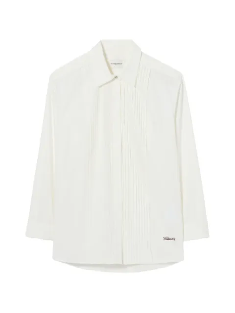 Claudie Pierlot Claudie embroidered poplin shirt White CFPCM00621