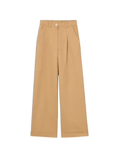 Claudie Pierlot straight pleated trousers Neutrals CFPPA00794