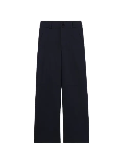 Claudie Pierlot button-fastening straight-leg trousers Blue CFPPA00784