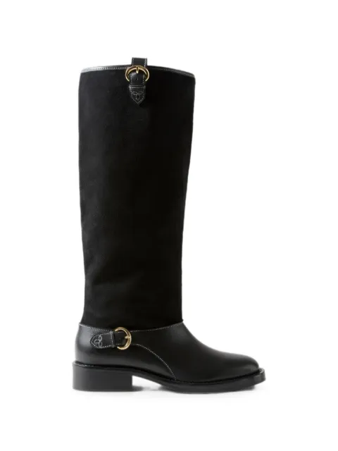 Claudie Pierlot buckle-detail knee-high boots Black CFACH00716