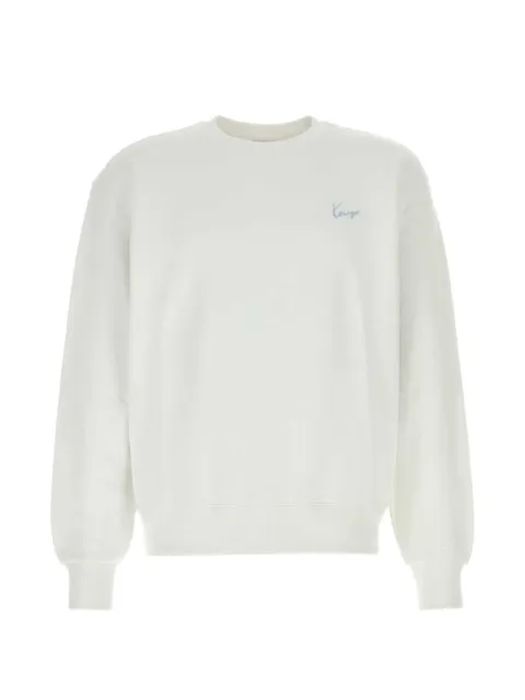 Kenzo Signature logo-embroidered cotton sweater White FG65SW2694MJ