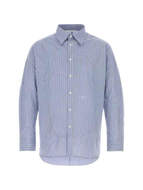 Givenchy striped embroidered-logo shirt Blue BM615816PL
