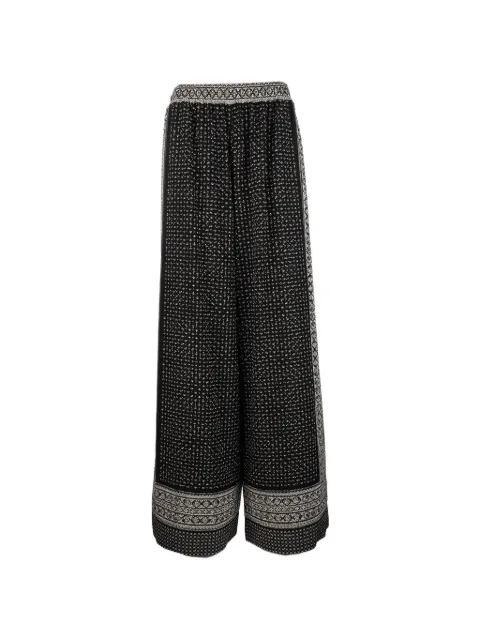 Ermanno Scervino bandana-print sequin-embellished palazzo pants Black D482P756CTYLT