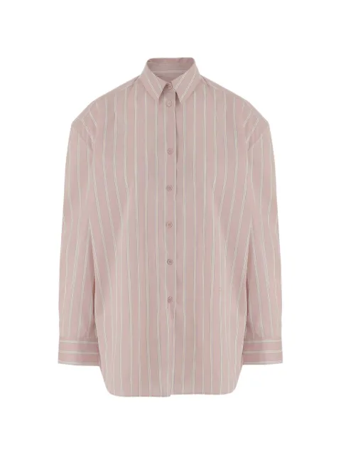 The Frankie Shop striped curved-hem shirt Pink CHFS22087608
