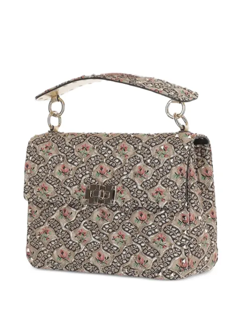 Valentino Garavani Rockstud Spike floral-print tote bag Neutrals WB0122JBY