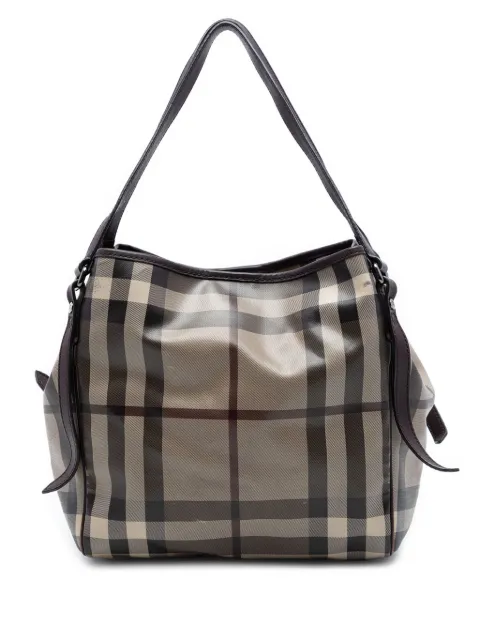 Burberry Pre-Owned 2000-2017 Small Smoke Check Coated Canvas Canterbury tote bag Brown U6HF52RT9SFH5QKX
