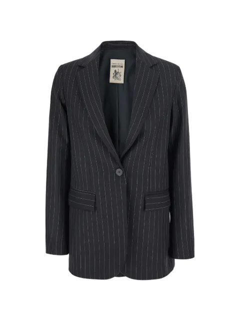 Semicouture pinstripe-pattern single-breasted jacket Grey Y6WM54RG117