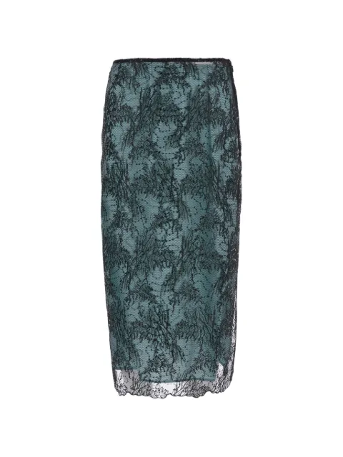 Semicouture Camilla sequin-embellished lace midi skirt Green Y6WQ53