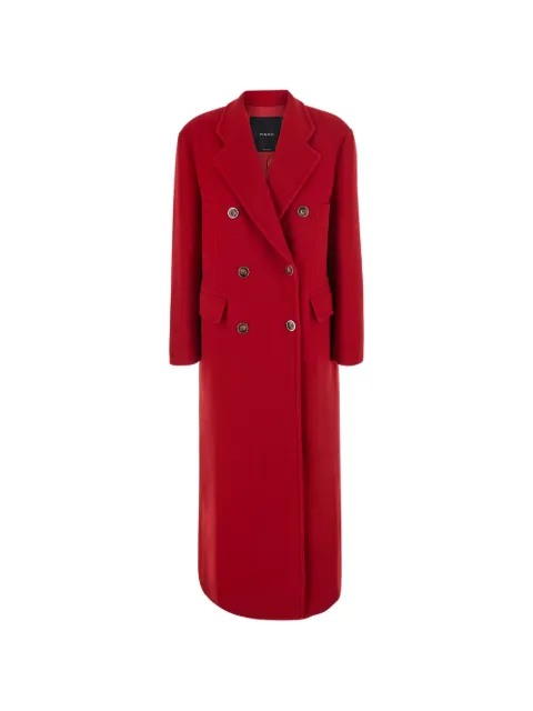 PINKO double-breasted notched-lapel coat Red 107487A3FG