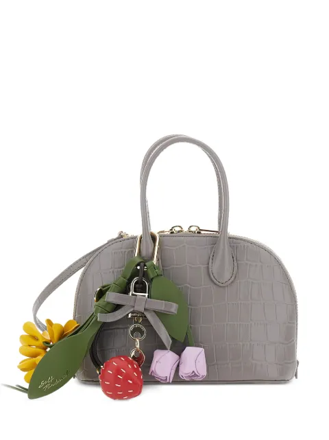 Self-Portrait croc-effect tote bag Grey PF26316GR