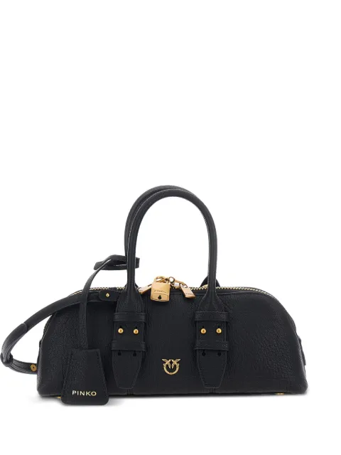 PINKO small Escape leather tote bag Black 105334A3CX