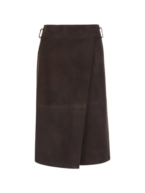 Semicouture wrap-style belt-loop skirt Brown Y6WT04W40