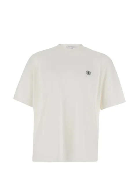 Stone Island logo-patch organic cotton T-shirt White L2S152100030S0500