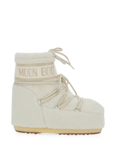 Moon Boot Icon Low shearling-effect boots Neutrals 80D1409700