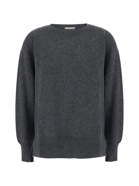 Semicouture Candy crew-neck ribbed-trim sweater Grey Y6WD03X90