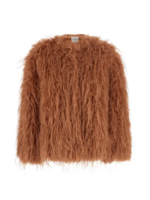 Forte Forte faux-fur textured coat Brown 150002013