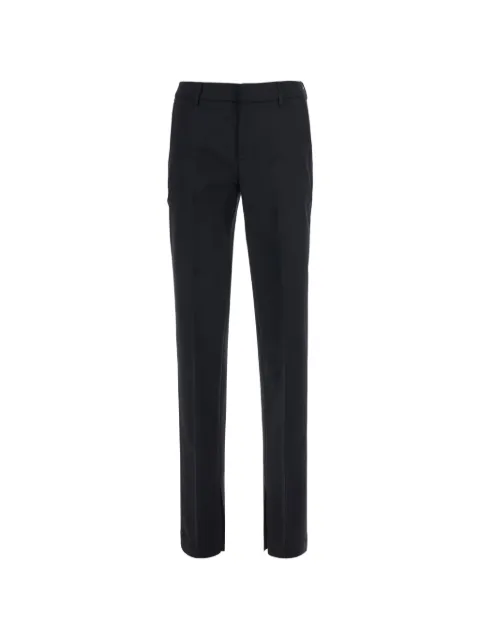 PT Torino London pressed-crease slit-hem trousers Black CDVSNOZ00STDMA370990