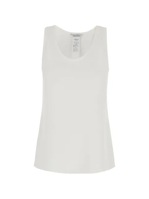 Max Mara Pavido embroidered-logo tank top White 2621166021600