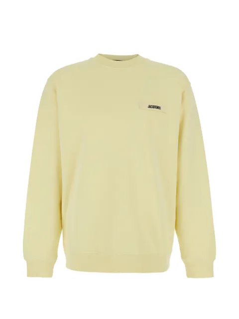 Jacquemus logo-patch sweatshirt Yellow SSM00206AJ00126