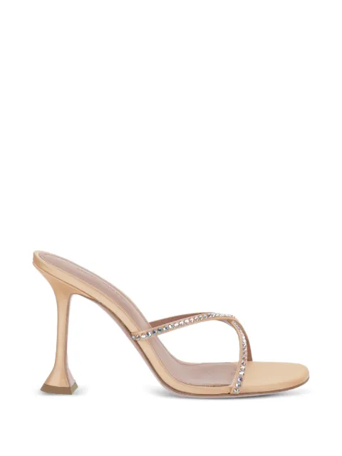 Amina Muaddi Sally crystal-embellished sandals Pink SALLYSLIPPER95