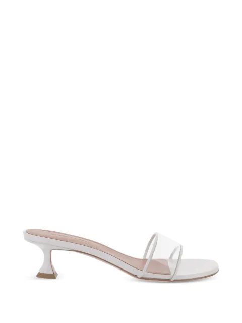 Amina Muaddi Andreea Glass sandals White ANDREEAGLASSSLIPPER45
