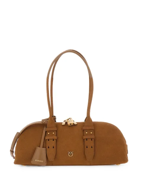 PINKO large Escape suede tote bag Brown 106169A2JH