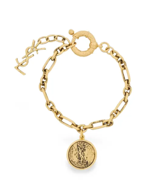 Saint Laurent Cassandre medallion bracelet in metal Gold A00361Y1500