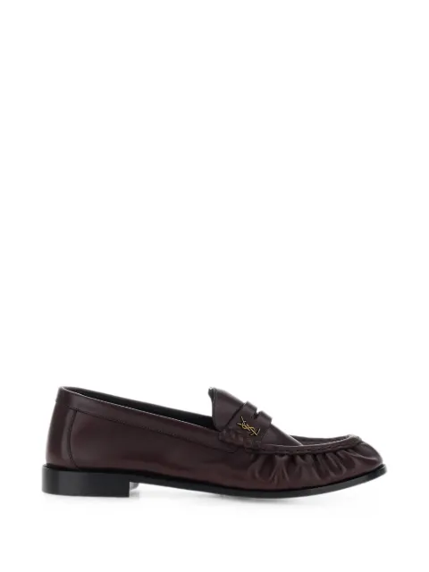 Saint Laurent Le Loafers supple in smooth leather Brown A002CJPCEXAAGXG