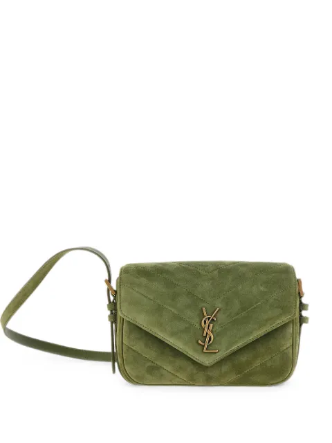 Saint Laurent Loulou Toy crossbody in matelassé suede Green 873156PCEXAAEY6